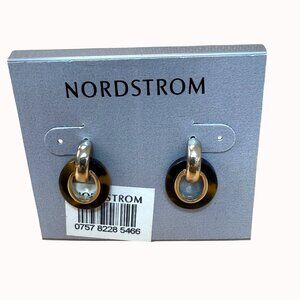 Nordstrom Gold-Tone & Tortoiseshell Oval Drop Earrings Nickel-Free 1.25-Inch Dro